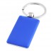 Rectangular plastic and metal keyring