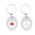 Porta-chaves oval com ficha 1,00€ CR-Z Carro