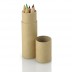Conjunto de 6 lápis de cor em tubo Artkid