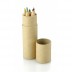 Conjunto de 6 lápis de cor em tubo Artkid